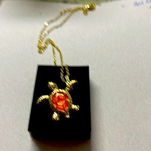 Sea turtle gold tones Length 11 inches new